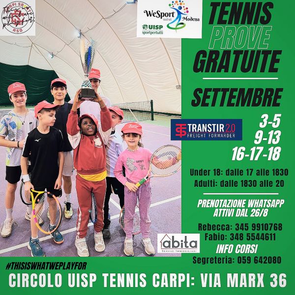 open day tennis carpi